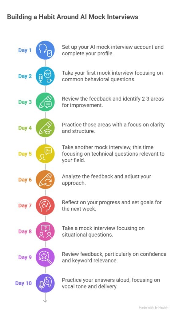 Advantages of AI mock interviews - tailored to resume, instant feedback, available anytime, no judgment